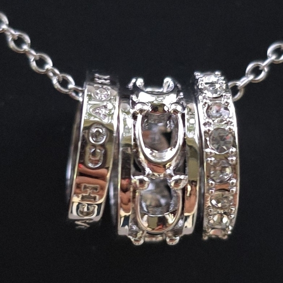 Coach 3-Ring Signature Enamel Necklace - Picture 4 of 4